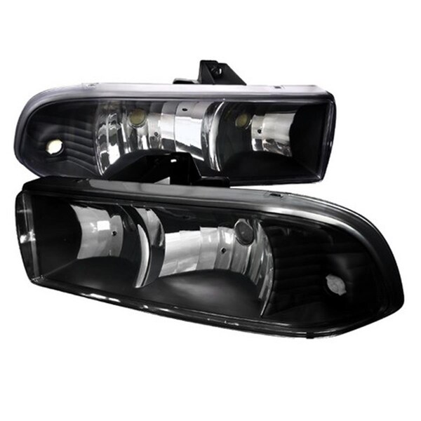 Overtime Housing Headlight for 98 to 04 Chevrolet S10-Blazer, Black - 8 x 16 x 17 in. OV1623294 - main